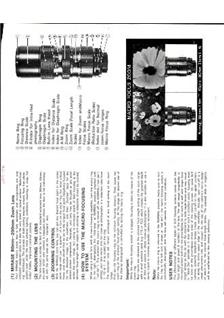 Mirage 80-200/3.5 manual. Camera Instructions.